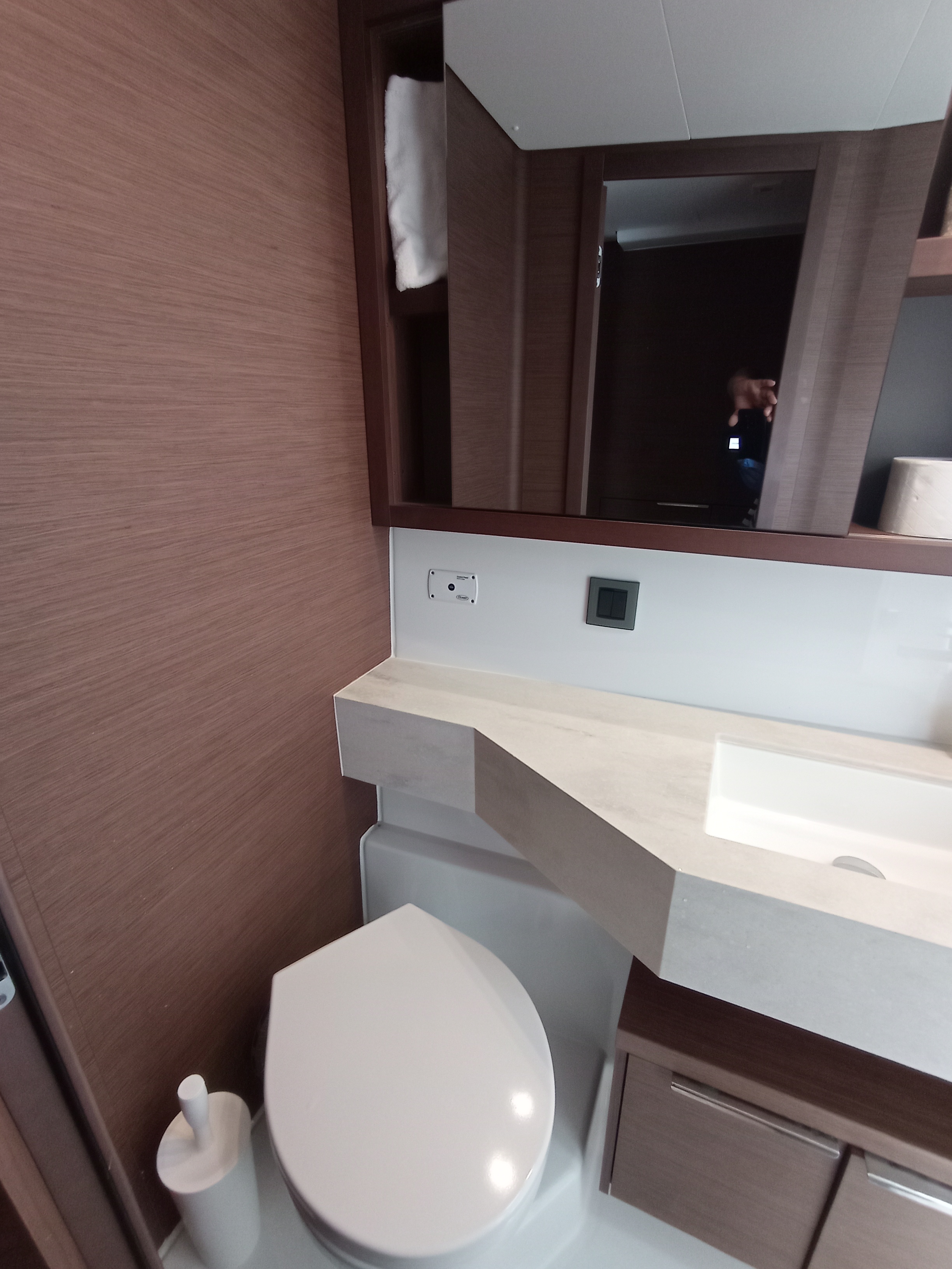 En-suite bathroom with electric toilet